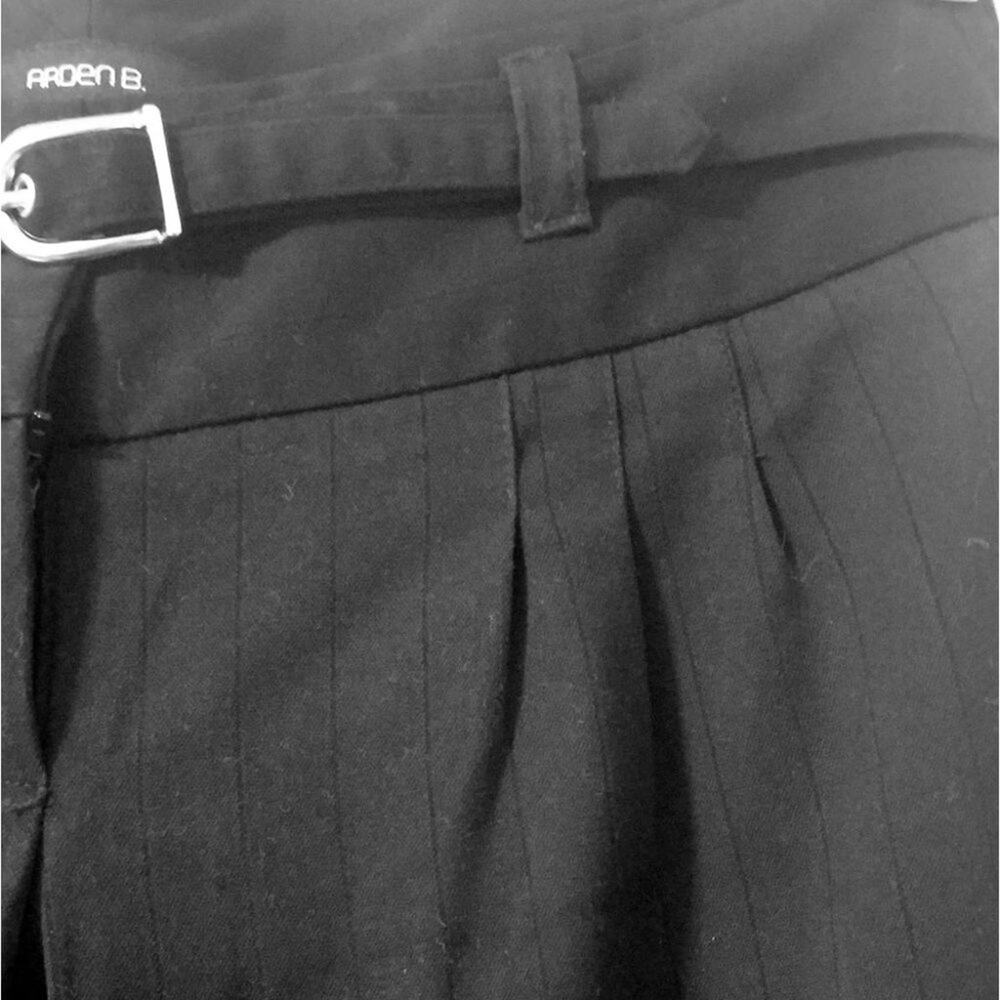 ARDEN B Black Stripes Low Rise Flare Pants 4 - Picture 3 of 8